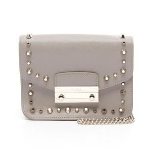 Furla Julia Shoulder Bag beige leather